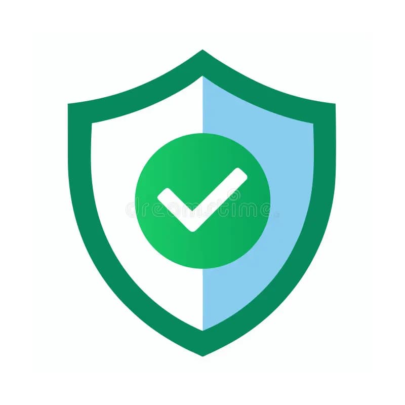 Icono de escudo con verificación para trayectoria comprobada