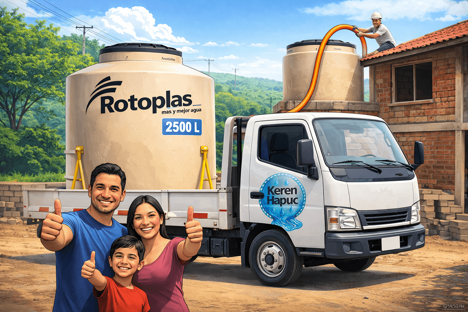 Servicio de agua para familias